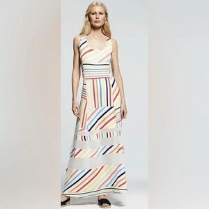 Peter Som Size Small Maxi Dress Stripes Sleeveless